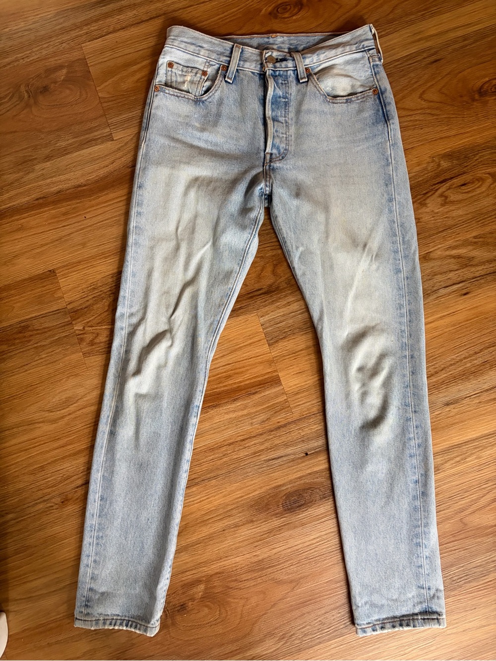 Levi Strauss 501 High-Rise Slim Straight Light Blue Women’s Jeans - Picture 3 of 7